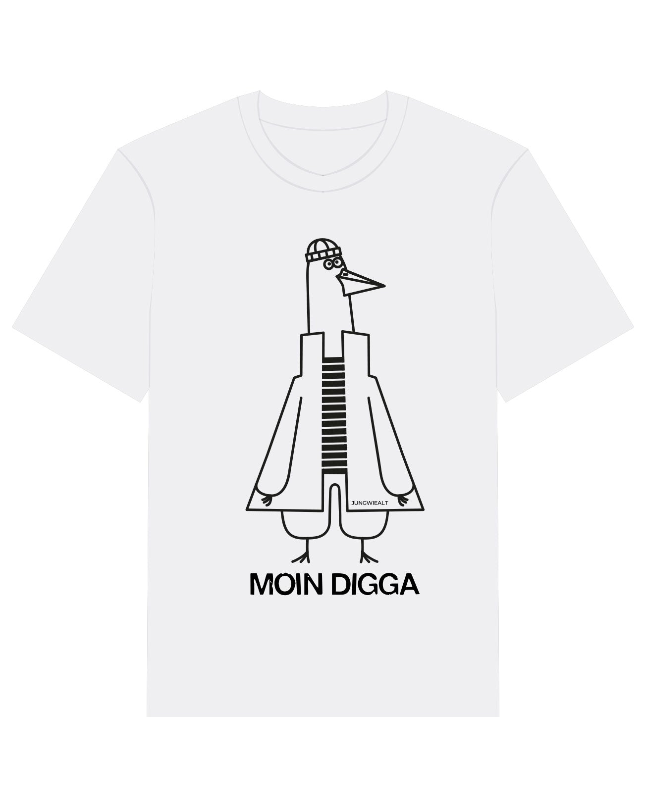 Regular T-Shirt Moin Digga Weiß