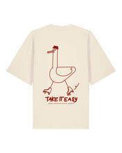 Laden Sie das Bild in den Galerie-Viewer, Oversize T-Shirt Take It Easy Natural Raw