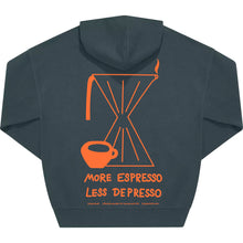 Laden Sie das Bild in den Galerie-Viewer, Oversize Hoodie Neon More Espresso Amalfi Teal