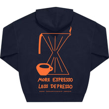 Laden Sie das Bild in den Galerie-Viewer, Oversize Hoodie Neon More Espresso Navy
