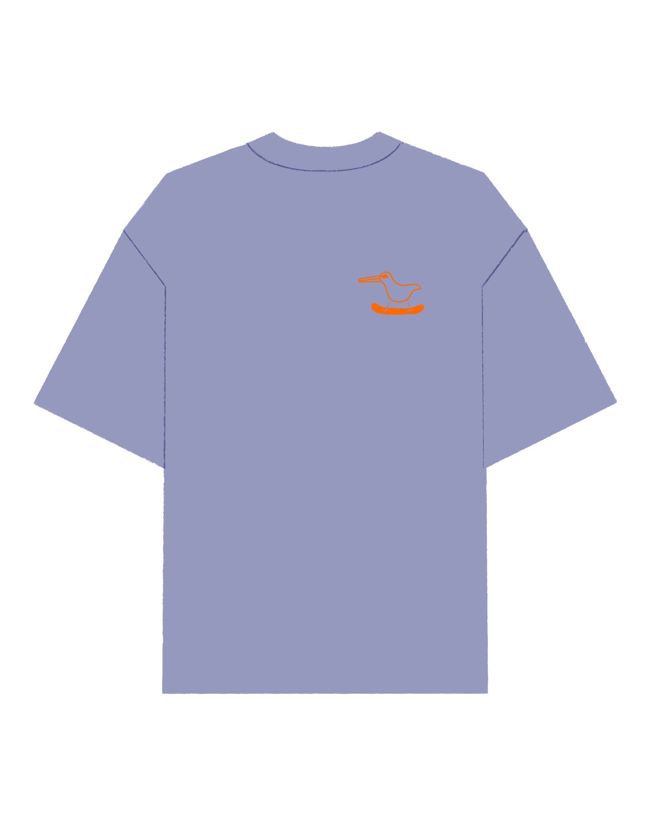 Oversize T-Shirt Neon Go With The Flow Violet