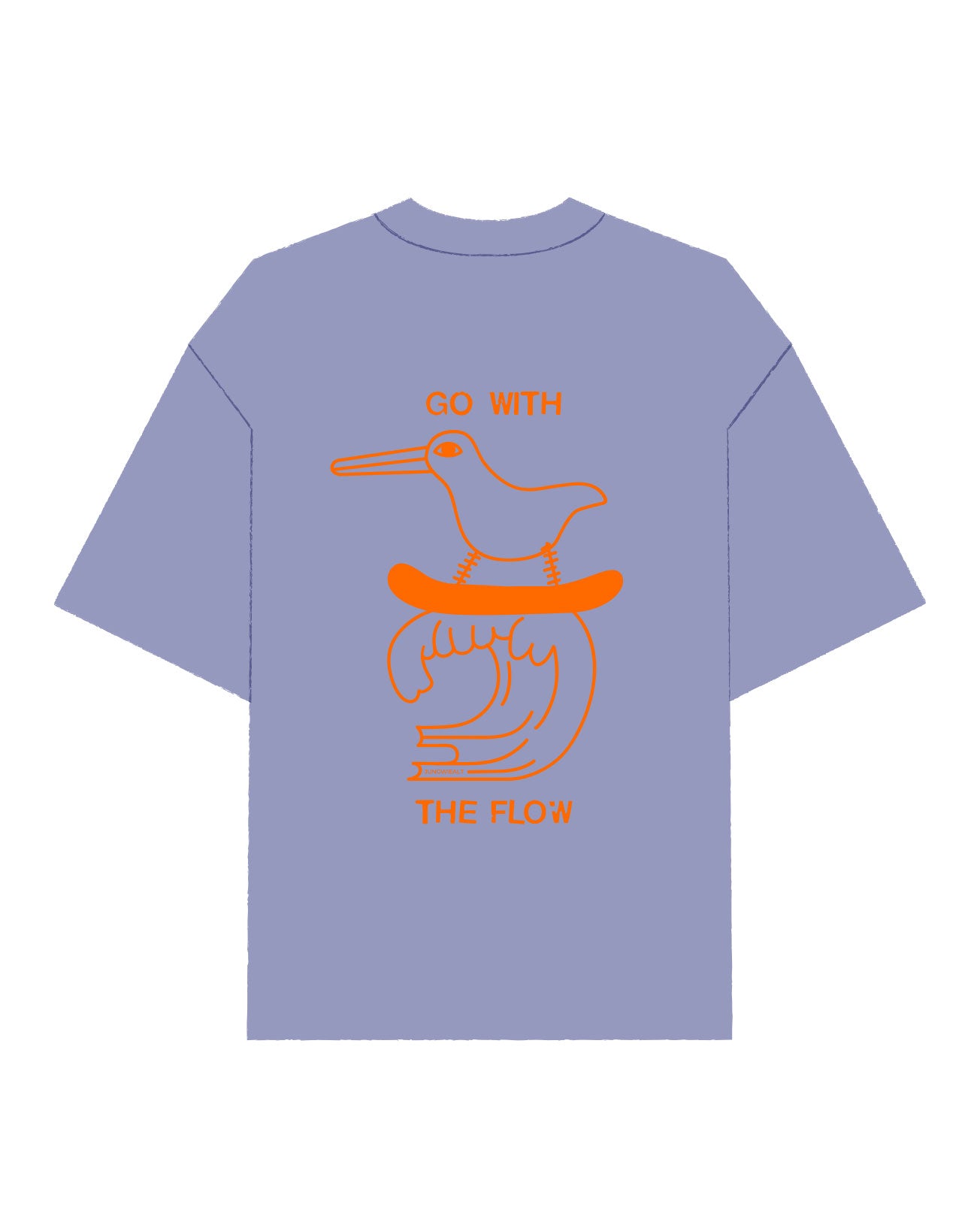 Oversize T-Shirt Neon Go With The Flow Violet