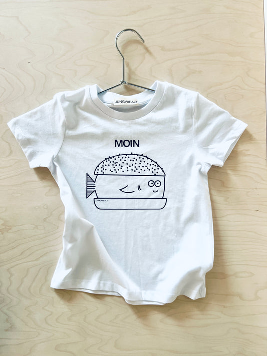 Kids T-Shirt Fischbrötchen Weiß