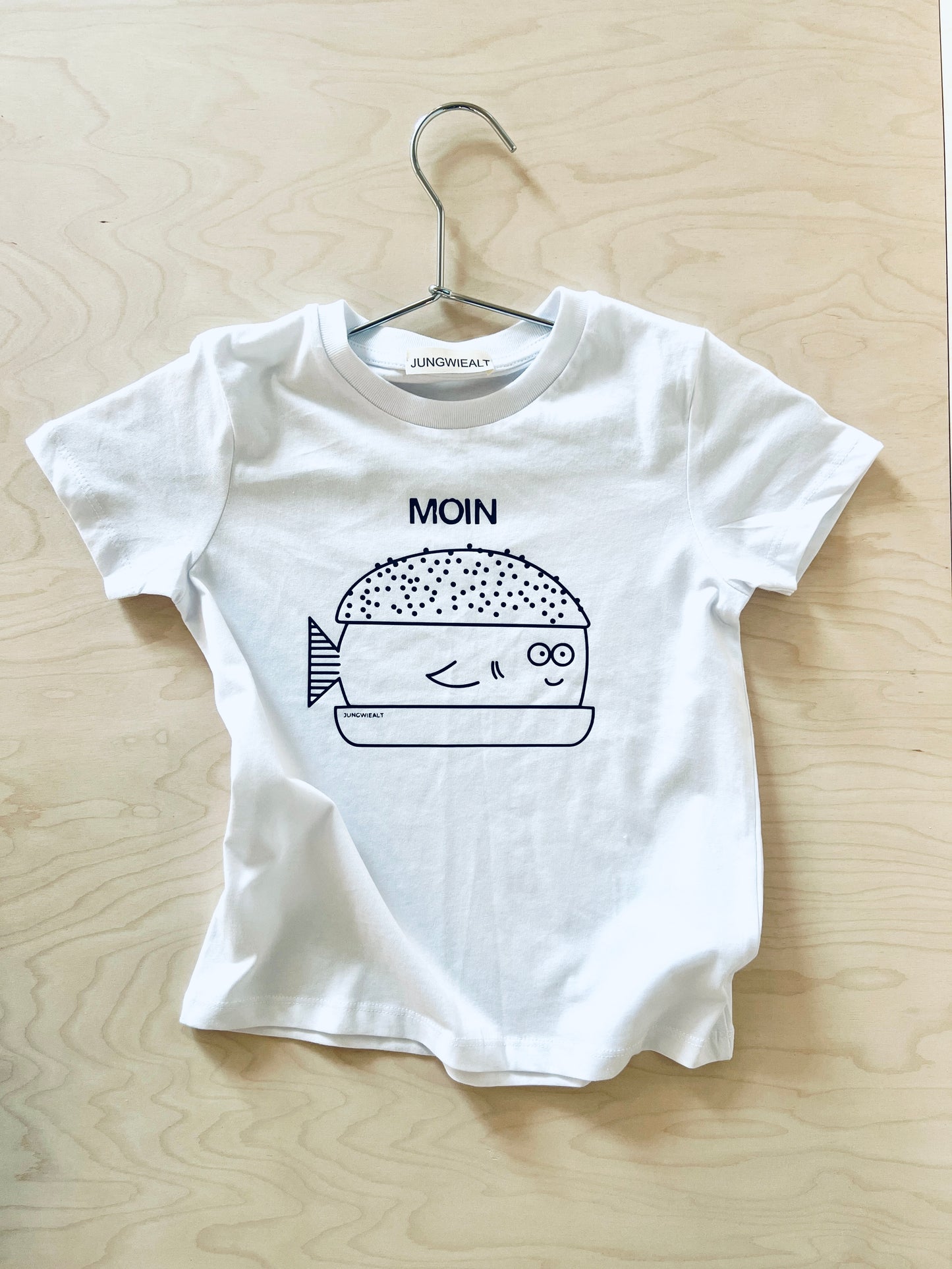 Kids T-Shirt Fischbrötchen Weiß