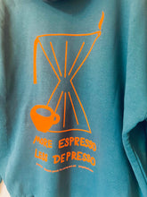 Laden Sie das Bild in den Galerie-Viewer, Oversize Hoodie Neon More Espresso Amalfi Teal
