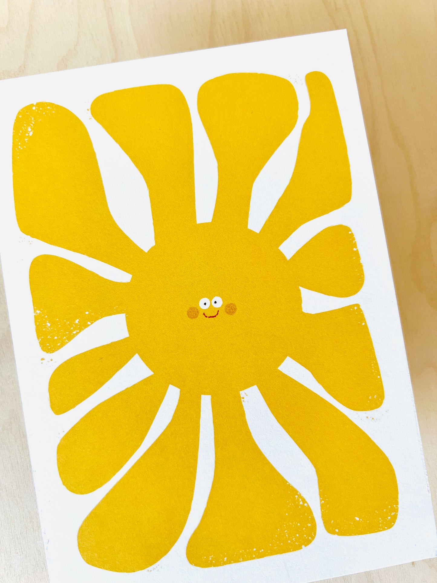 Große Sonne Postkarte DIN A6
