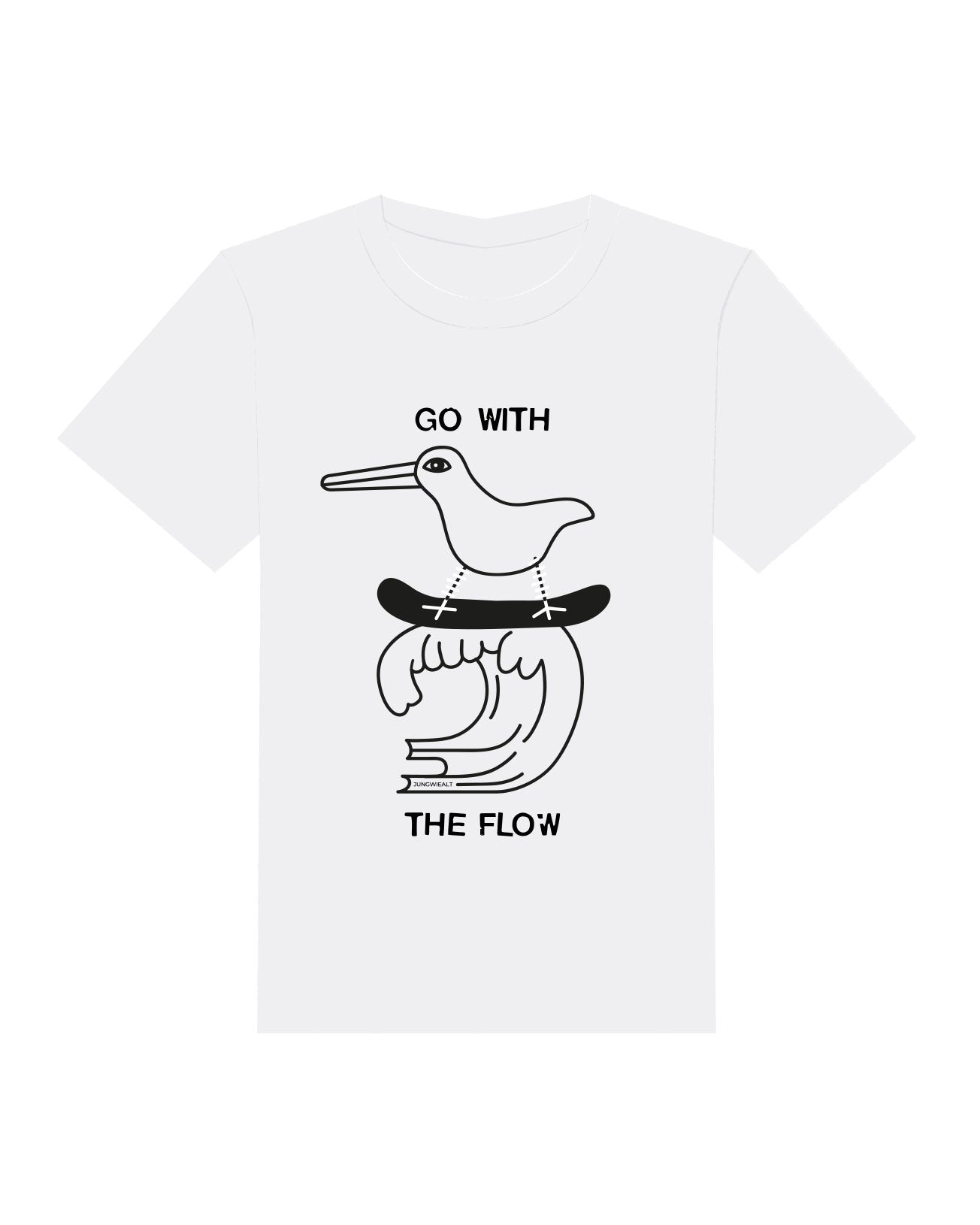 Kids T-Shirt Go With The Flow Weiß