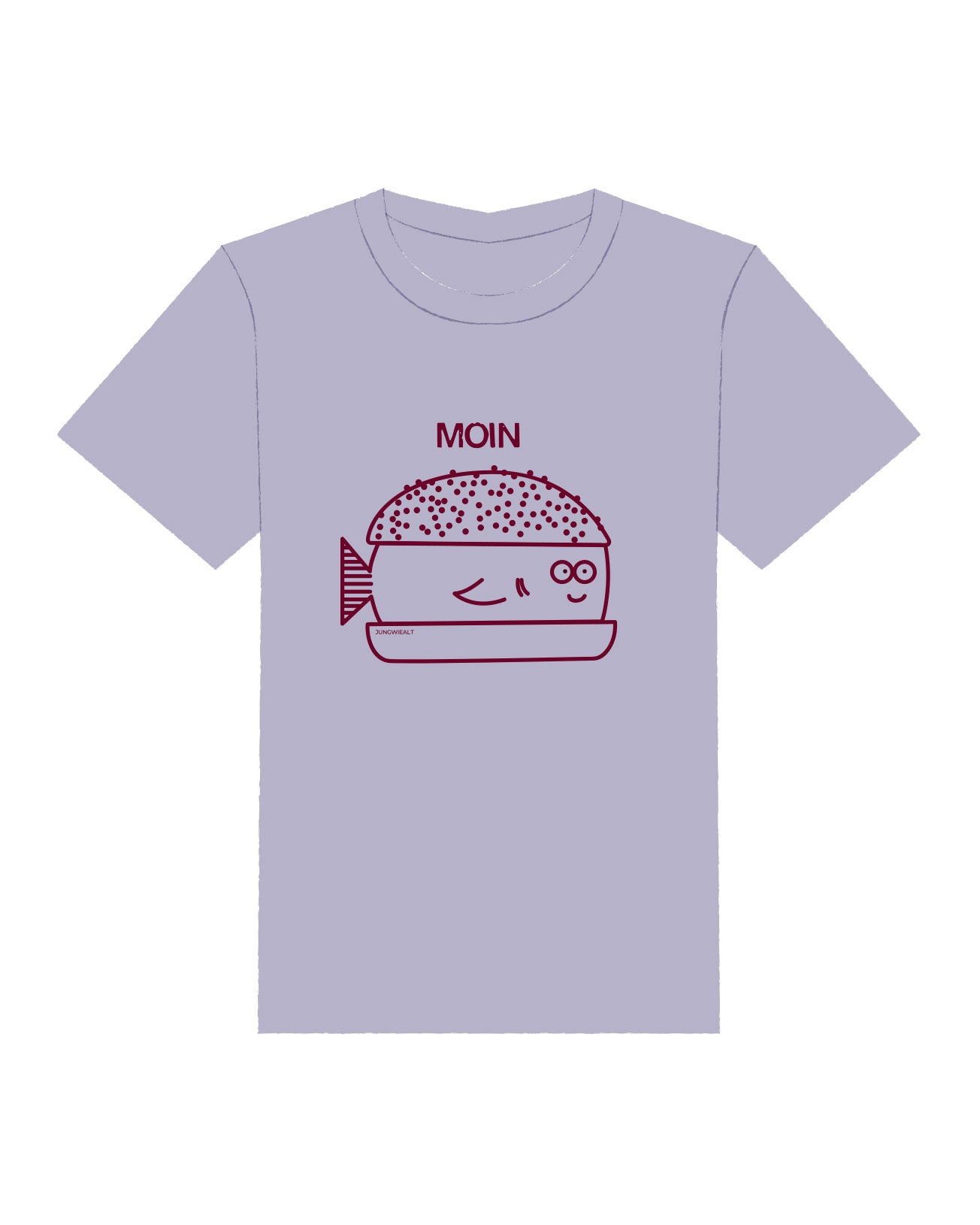 Kids T-Shirt Fischbrötchen Natural Raw Lavender