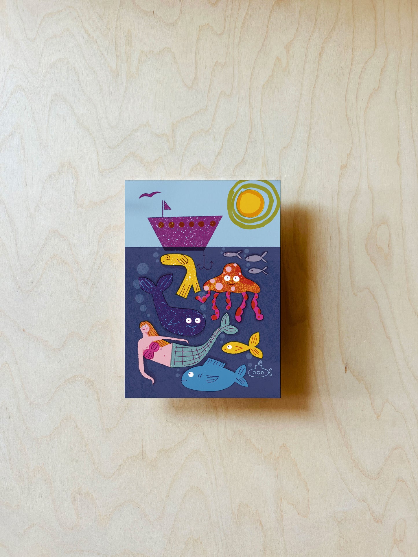 Unterwasser Postkarte DIN A6