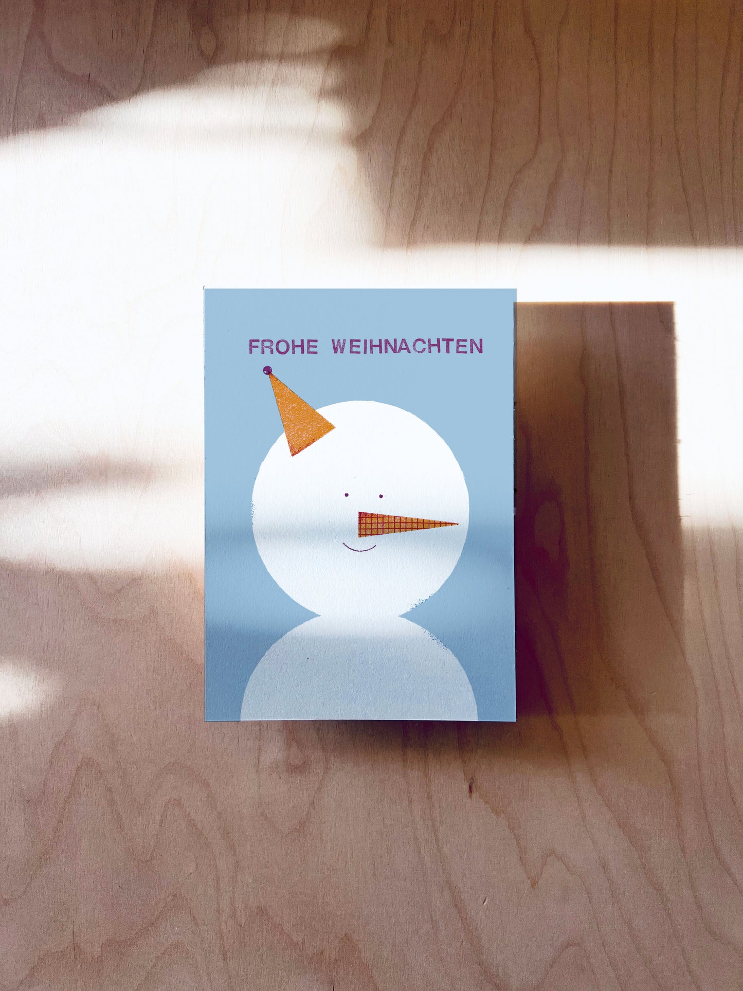 Schneemann Postkarte DIN A6