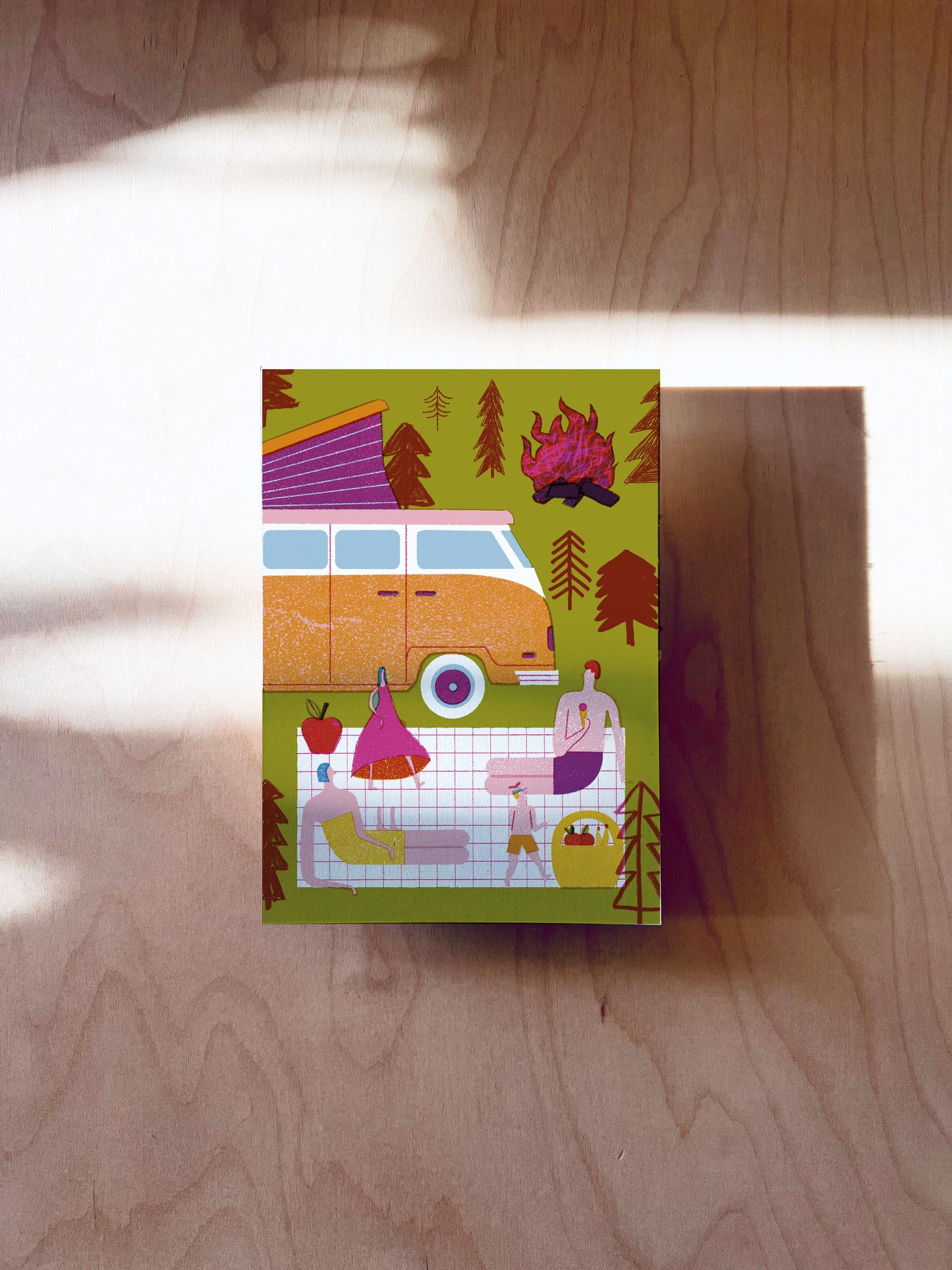 Campervan Postkarte DIN A6