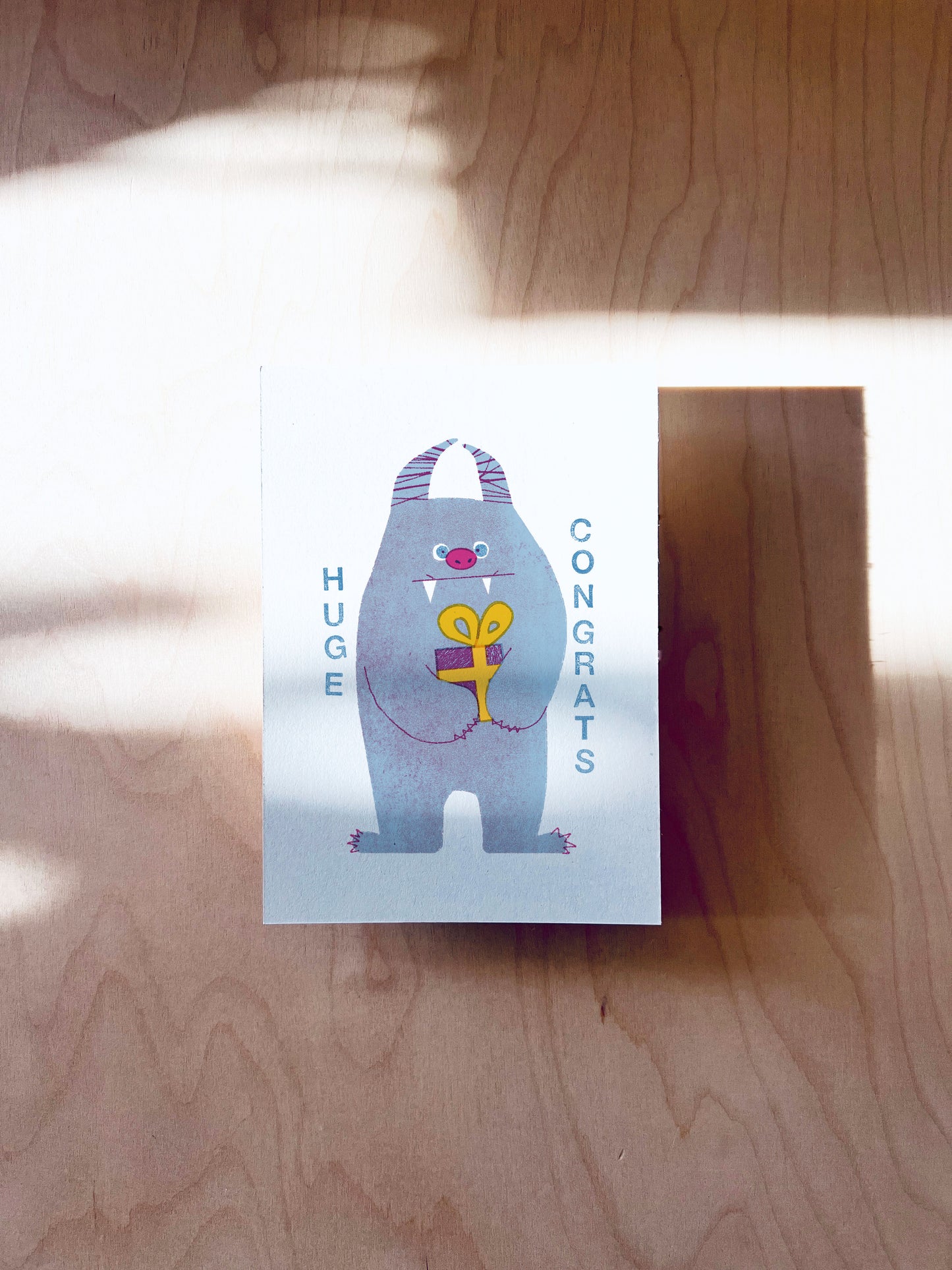 Monster Congrats Postkarte DIN A6