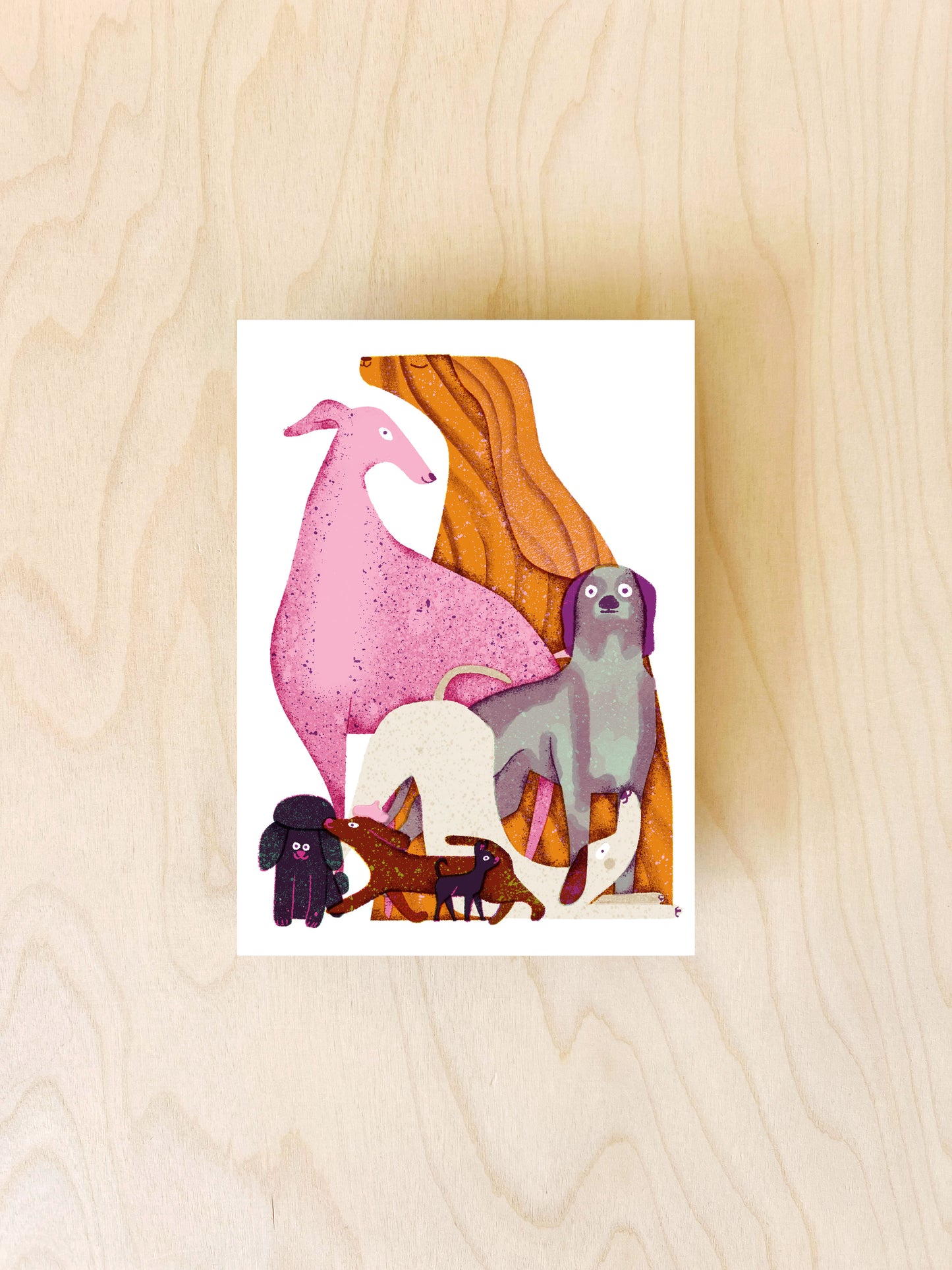 Dog Crew Postkarte DIN A6