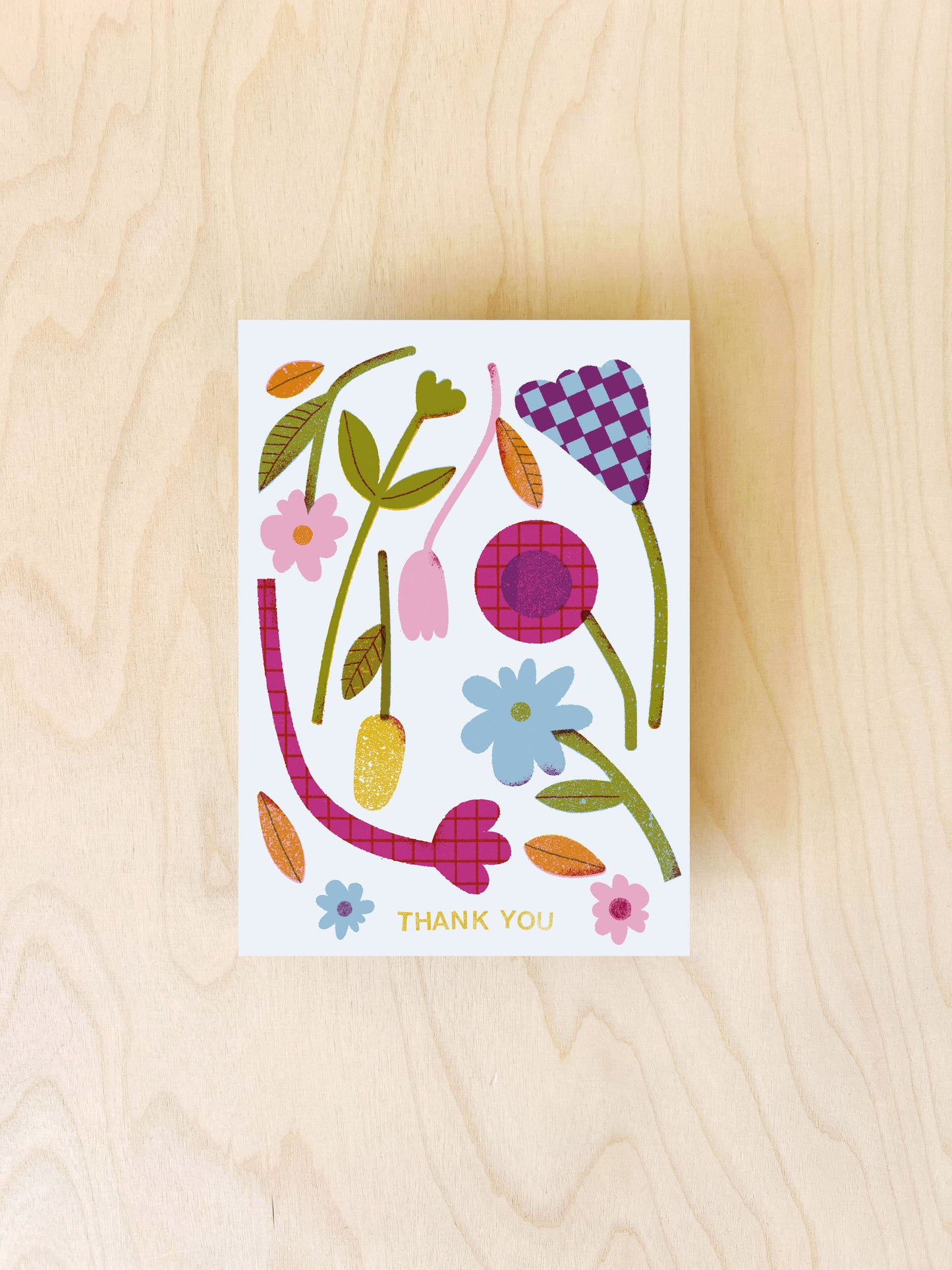 Flowers Thank You Postkarte DIN A6