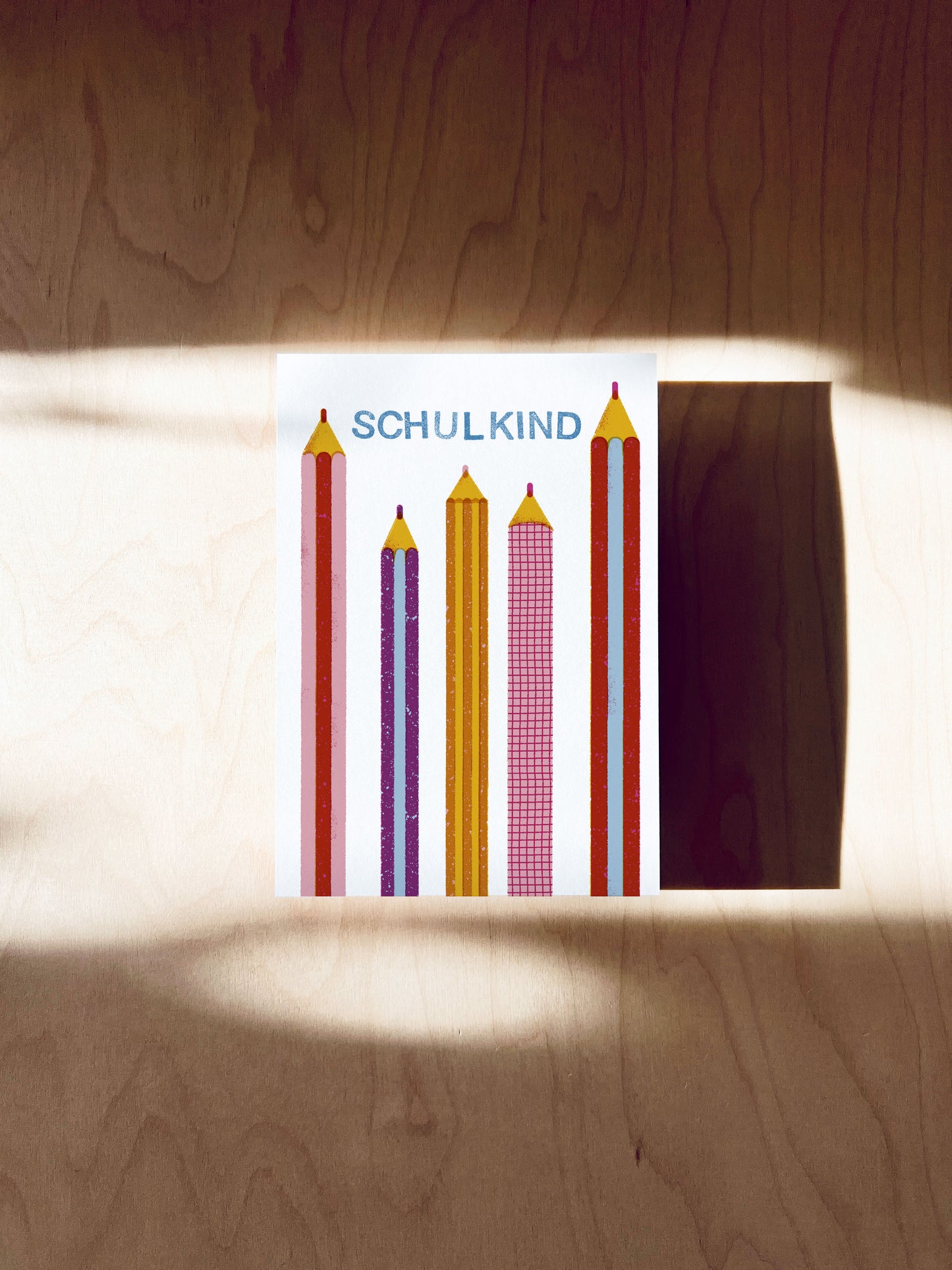 School Pencils Postkarte DIN A6