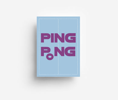 Ping Pong Postkarte DIN A6