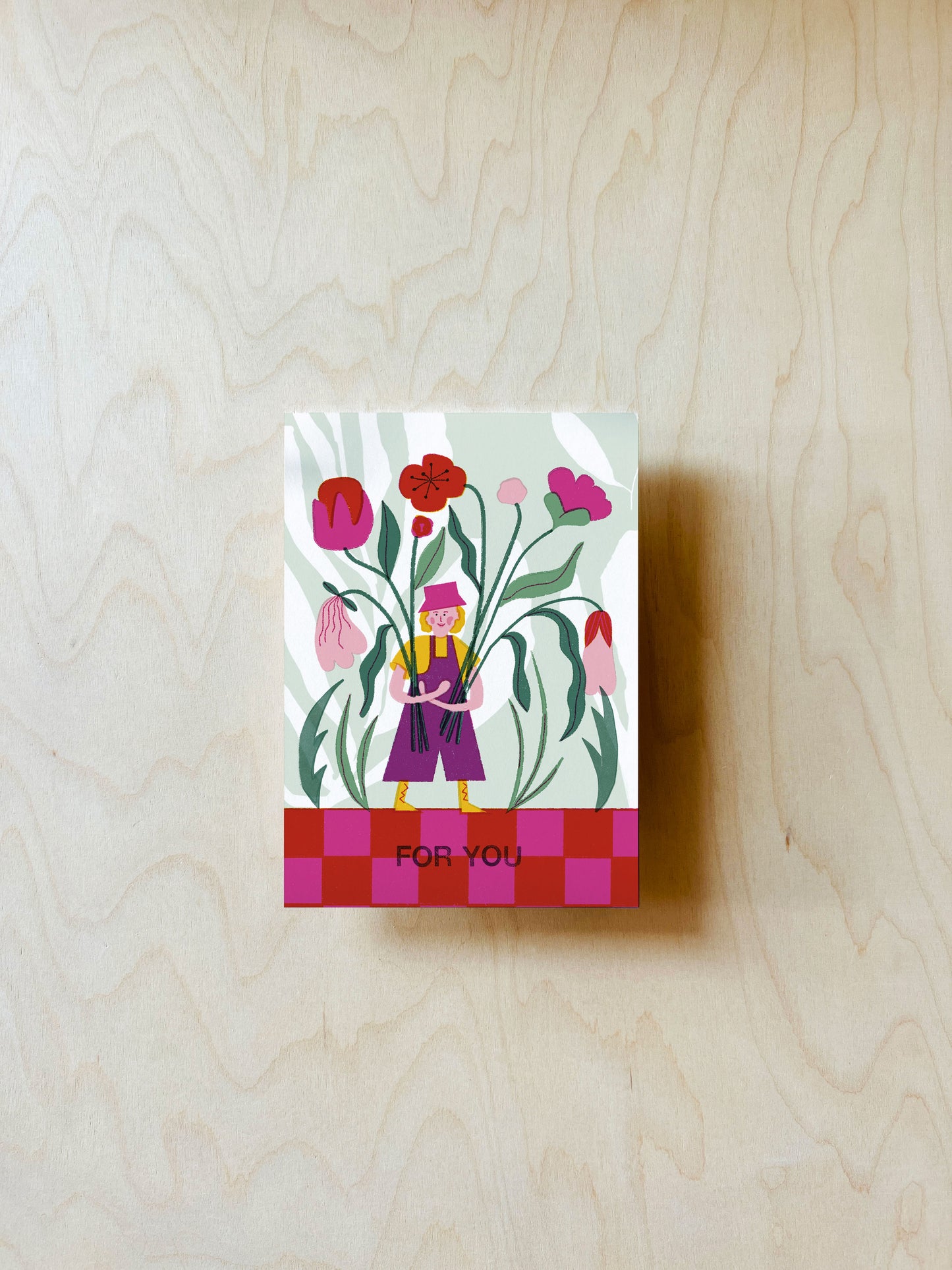 Blumenjunge Postkarte DIN A6