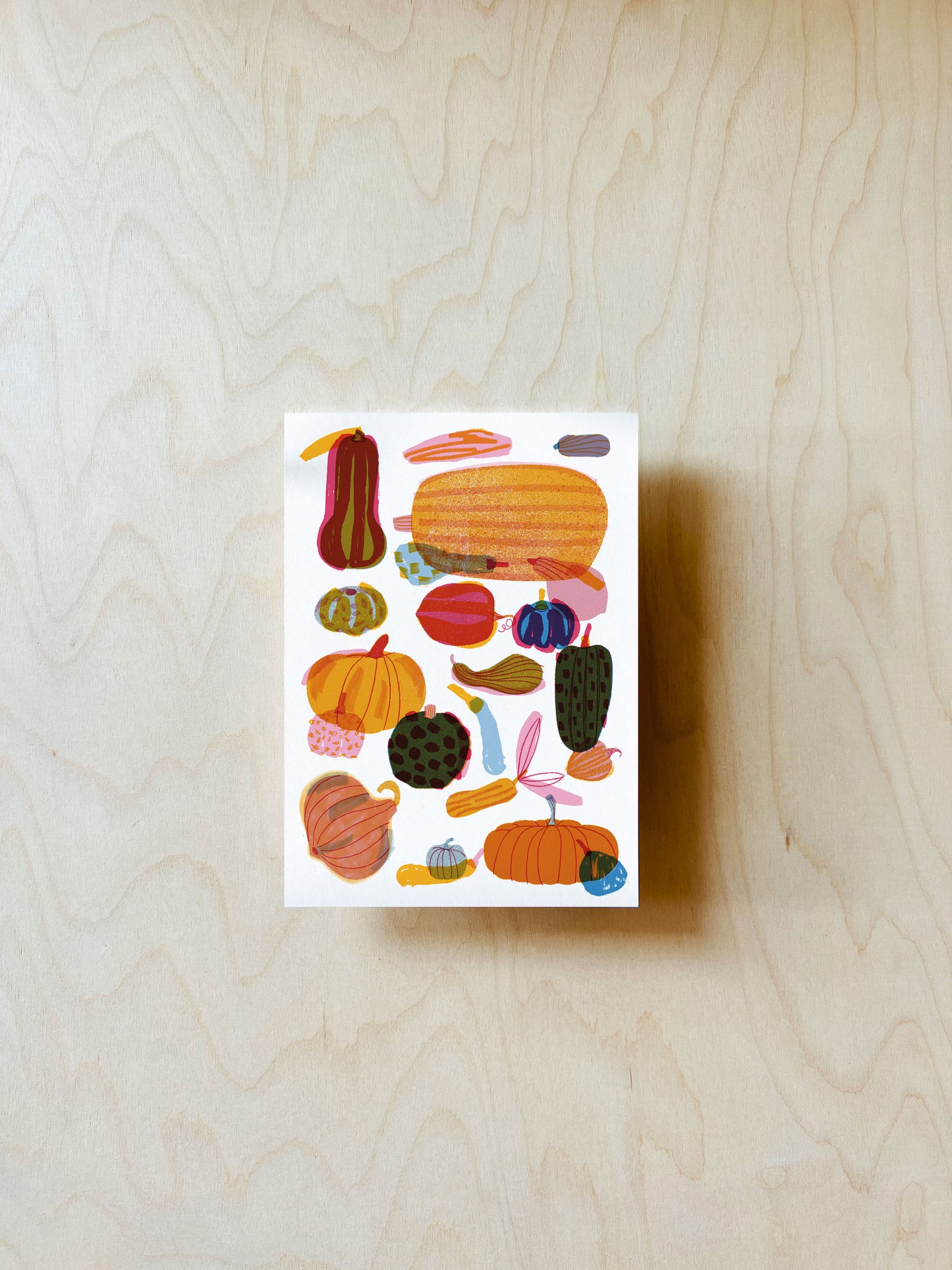 Kürbisse Postkarte DIN A6
