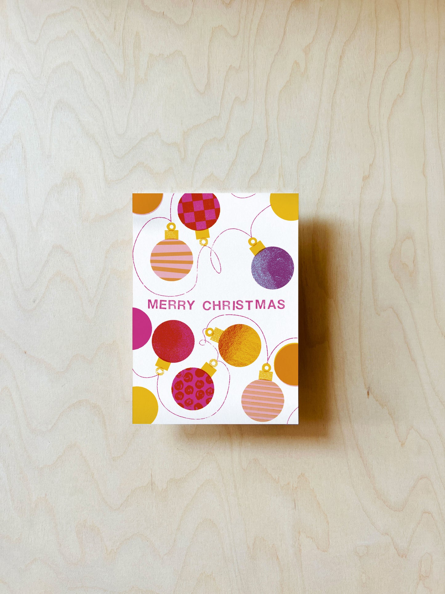 Weihnachtskugeln Postkarte DIN A6