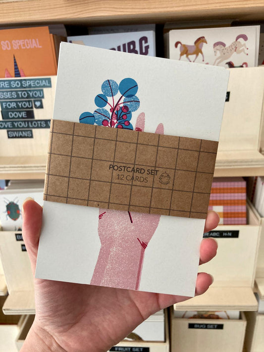 Blumenhände Postkarten Set (12 Karten) DIN A6