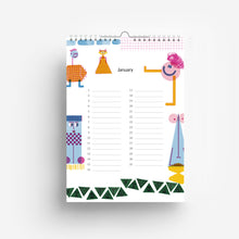 Laden Sie das Bild in den Galerie-Viewer, detail of Perpetual Birthday Friends Calendar jungwiealt