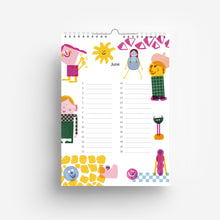 Laden Sie das Bild in den Galerie-Viewer, detail of Perpetual Birthday Friends Calendar jungwiealt