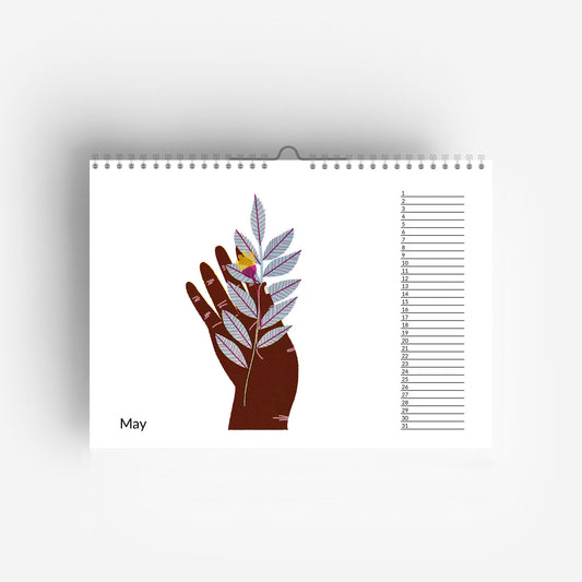 detail of Perpetual Birthday Flower Hands Calendar jungwiealt