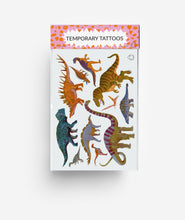 Laden Sie das Bild in den Galerie-Viewer, Dinosaurier Temporäre Tattoos DIN A6