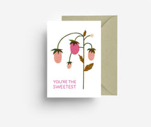 Laden Sie das Bild in den Galerie-Viewer, Strawberries Greeting Card jungwiealt
