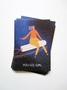 Go Girl Postkarte DIN A6