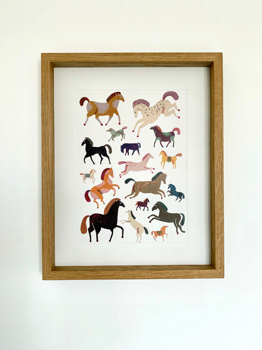 franed Horses Digital Print DIN A3 jungwiealt