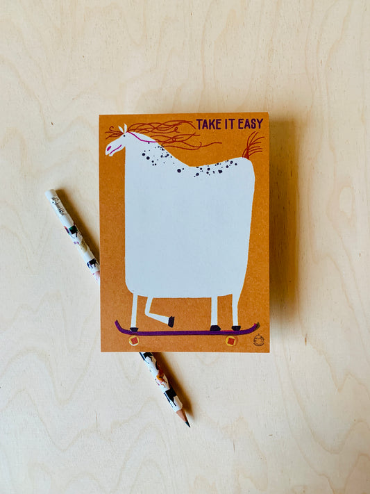 detail of TAKE IT EASY MAGNETIC NOTEPAD