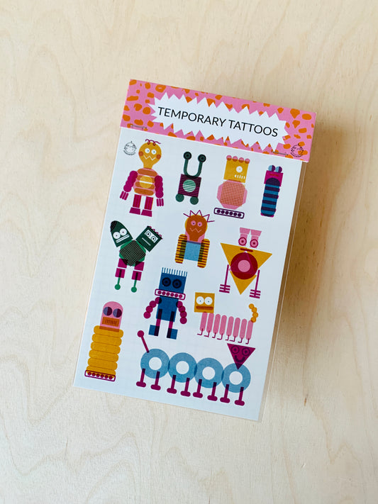 modern and fun Robot Temporary Tattoos jungwiealt