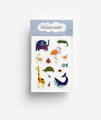 Animals Kiss Cut Sticker Sheet jungwiealt