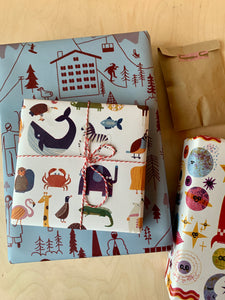 detail of Animals Gift Wrap Set jungwiealt