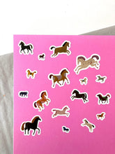 Laden Sie das Bild in den Galerie-Viewer, detail of Horses Kiss Cut Sticker Sheet jungwiealt