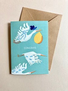 Stork Swarm Greeting Card jungwiealt