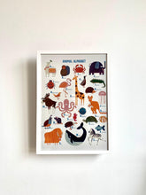 Laden Sie das Bild in den Galerie-Viewer, framed Animal Alphabet (English) Digital Print DIN A3 jungwiealt