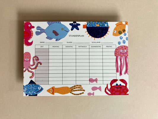 detail of fun and modern Underwater timetable jungwiealt