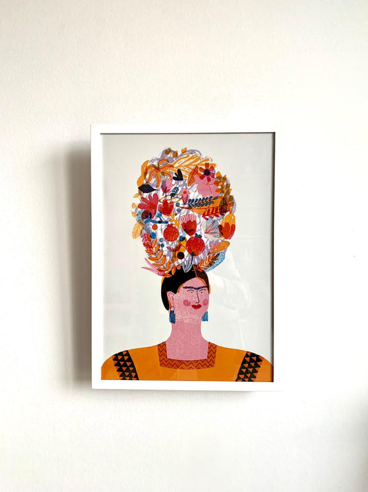 framed Frida Digital Print DIN A3 jungwiealt