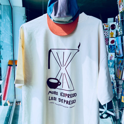 Oversize T-Shirt Espresso Natural Raw