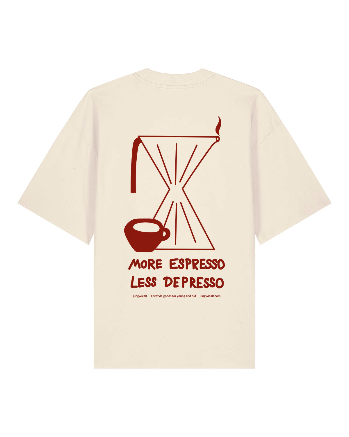 Oversize T-Shirt Espresso Natural Raw
