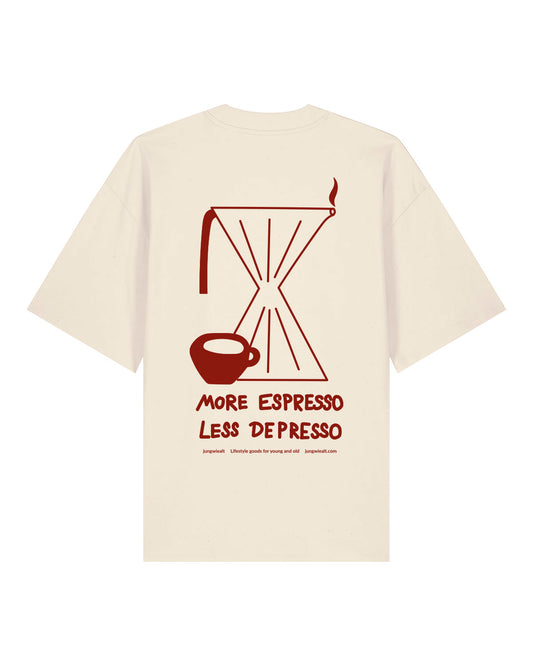 Oversize T-Shirt Espresso Natural Raw