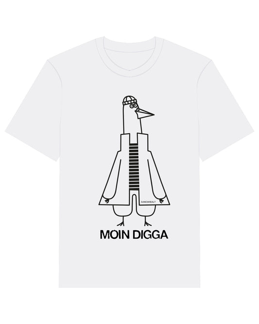 Regular T-Shirt Moin Digga Weiß