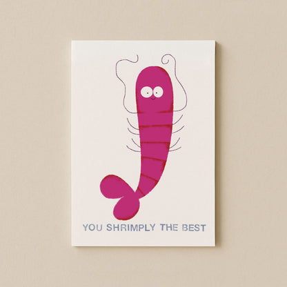 Shrimply The Best Postkarte DIN A6