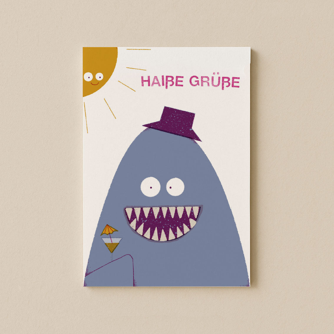Haiße Grüße Postkarte DIN A6