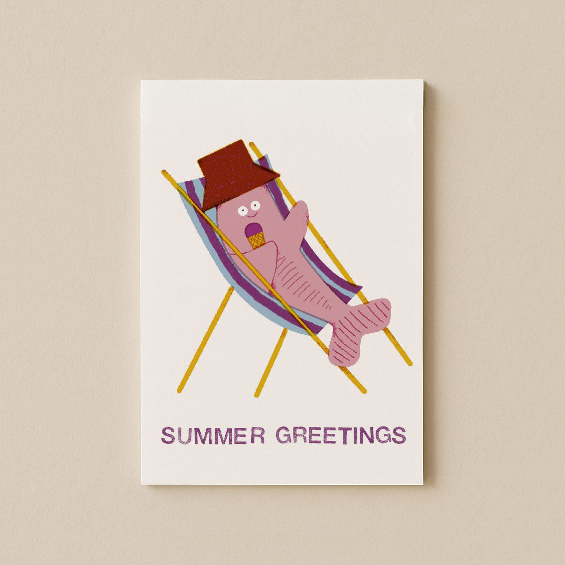 Summer Greetings Fish Postkarte DIN A6