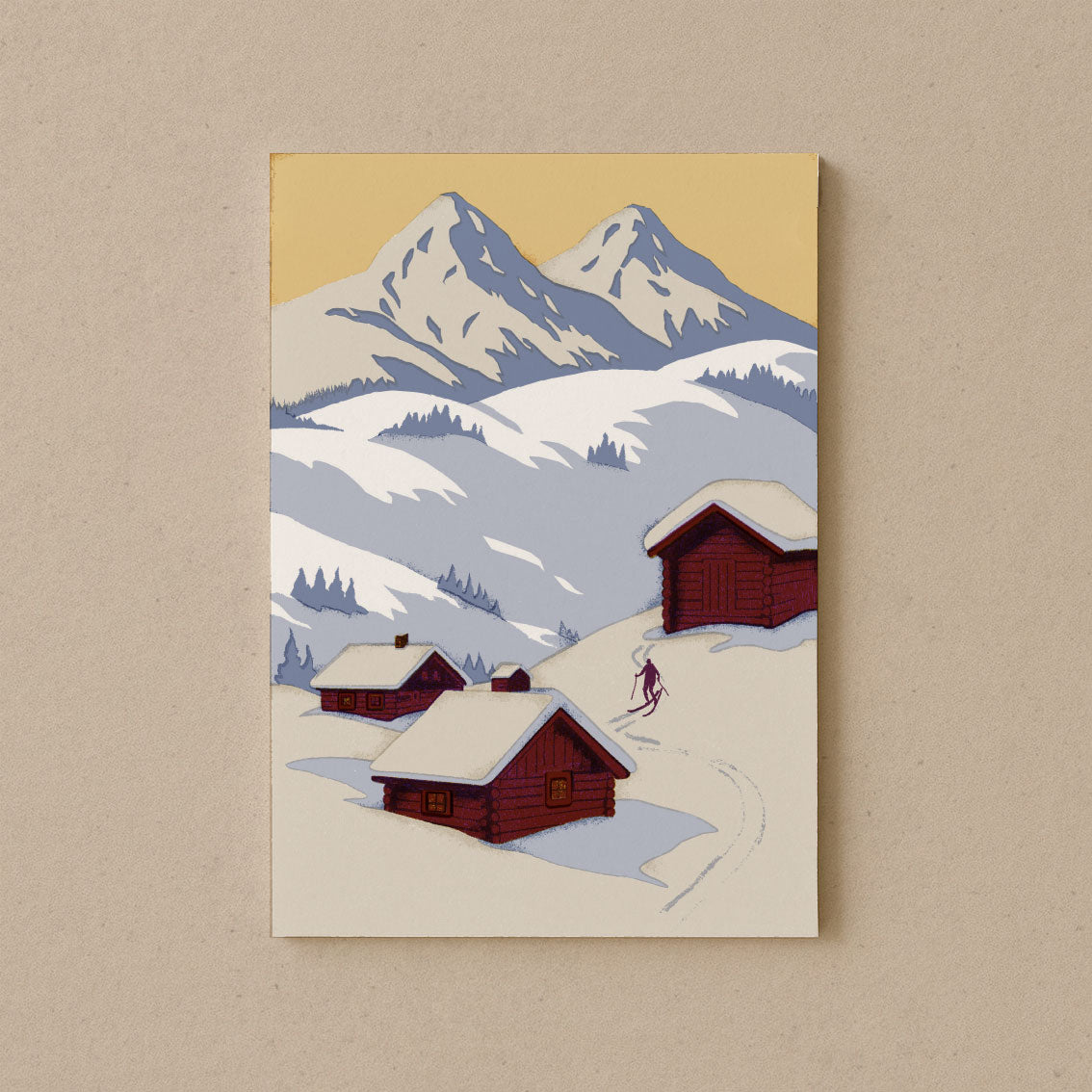 Berghütten Postkarte DIN A6