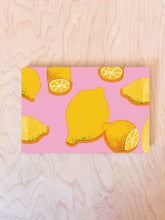 Load image into Gallery viewer, Pink Lemons Breakfast Plate Set