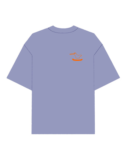 Oversize T-Shirt Neon Go With The Flow Violet